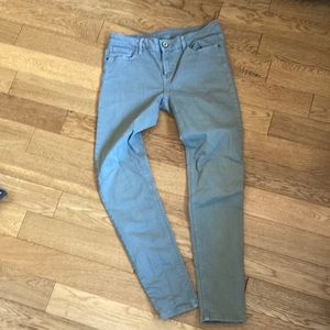 Zara Basic Denim Skinny Jeans (khaki green)